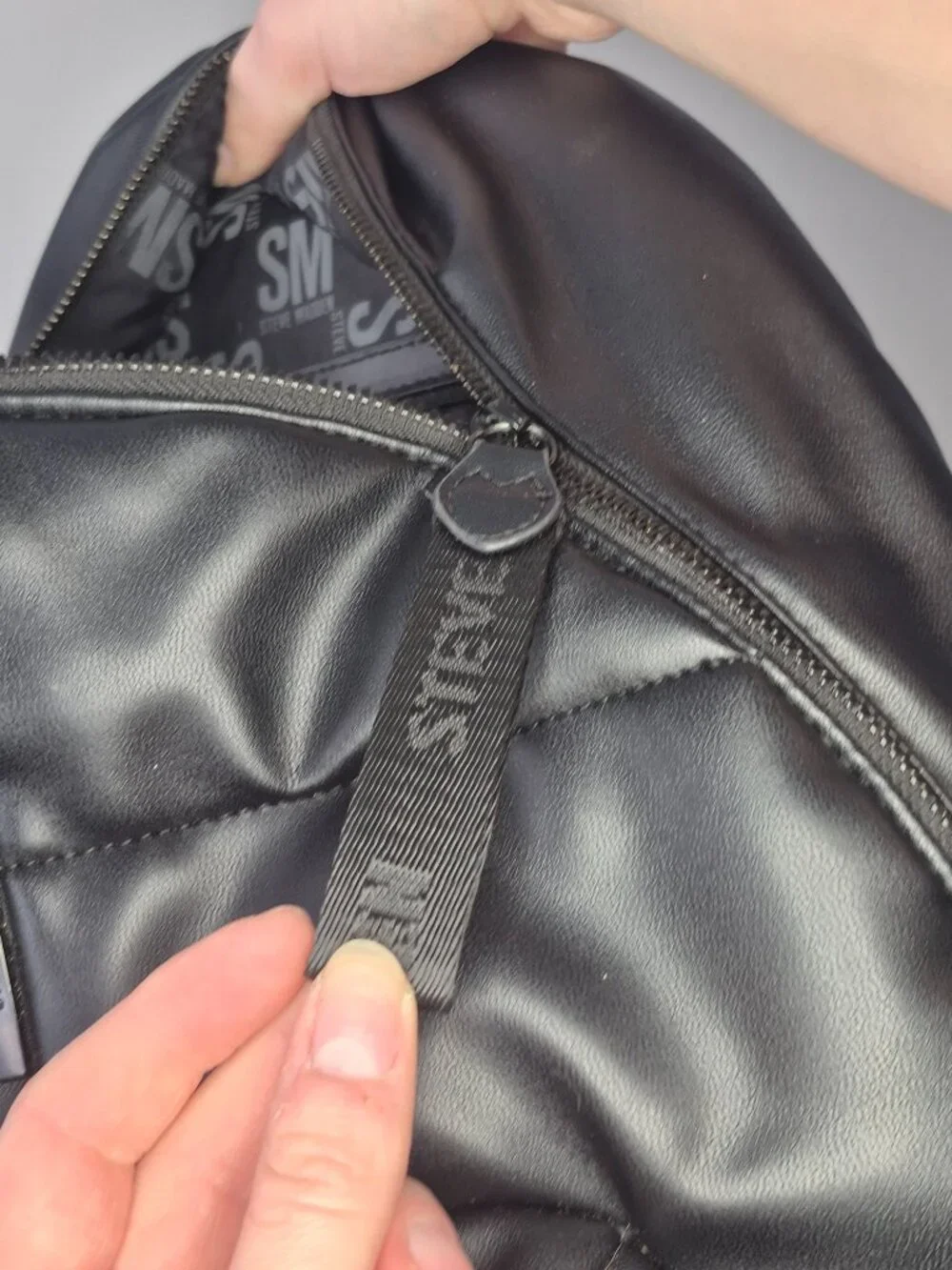 STEVE MADDEN Black Nylon Backpack  Travel School Gym